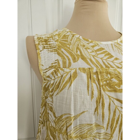 Nanette Lepore Gold Ray Smocked Tank Top Sz S - Picture 3 of 12